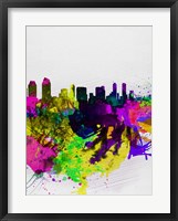 San Diego Watercolor Skyline Fine Art Print