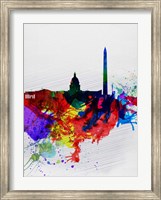 Washington DC Watercolor Skyline 1 Fine Art Print