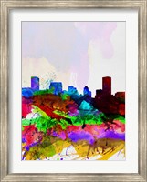 Baltimore Watercolor Skyline Fine Art Print