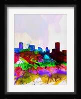 Baltimore Watercolor Skyline Fine Art Print