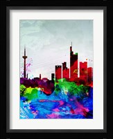 Frankfurt Watercolor Skyline Fine Art Print