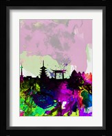 Kyoto Watercolor Skyline Fine Art Print