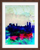 Melbourne Watercolor Skyline 2 Fine Art Print