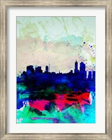 Melbourne Watercolor Skyline 2 Fine Art Print