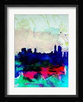 Melbourne Watercolor Skyline 2 Fine Art Print