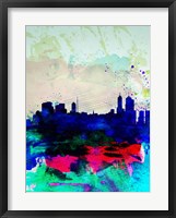 Melbourne Watercolor Skyline 2 Fine Art Print