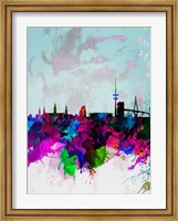 Hamburg Watercolor Skyline Fine Art Print
