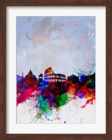 Rome Watercolor Skyline Fine Art Print