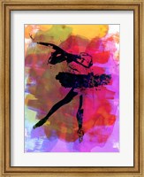 Black Ballerina Watercolor Fine Art Print