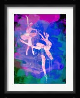 Two white Ballerinas Watercolor Fine Art Print