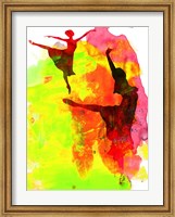 Two Red Ballerinas Watercolor Fine Art Print
