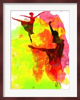 Two Red Ballerinas Watercolor Fine Art Print