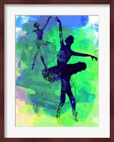 Two Dancing Ballerinas Watercolor 3 Fine Art Print