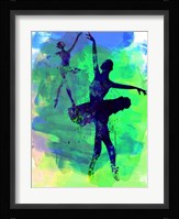 Two Dancing Ballerinas Watercolor 3 Fine Art Print