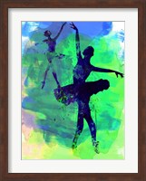 Two Dancing Ballerinas Watercolor 3 Fine Art Print