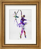 Two Dancing Ballerinas Watercolor 4 Fine Art Print
