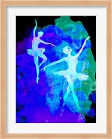 Two White Dancing Ballerinas Fine Art Print