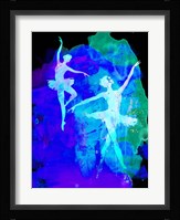 Two White Dancing Ballerinas Fine Art Print