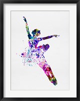 Flying Ballerina Watercolor 1 Fine Art Print