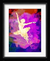 Flying Ballerina Watercolor 2 Fine Art Print