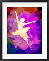 Flying Ballerina Watercolor 2 Fine Art Print