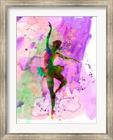 Ballerina Dancing Watercolor 1 Fine Art Print