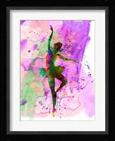 Ballerina Dancing Watercolor 1 Fine Art Print