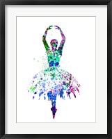 Ballerina Dancing Watercolor 4 Fine Art Print
