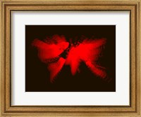 Red and Black Radiant World Map Fine Art Print