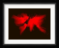 Red and Black Radiant World Map Fine Art Print