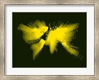 Yellow Radiant World Map Fine Art Print