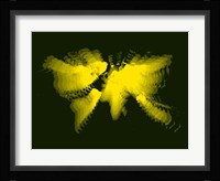 Yellow Radiant World Map Fine Art Print