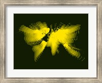 Yellow Radiant World Map Fine Art Print