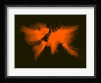 Orange Radiant  World Map Fine Art Print
