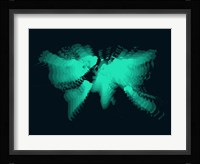 Light Blue Radiant World Map Fine Art Print