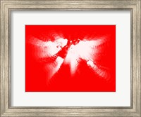 Red and White Radiant World Map Fine Art Print