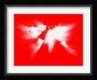 Red and White Radiant World Map Fine Art Print