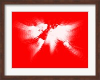 Red and White Radiant World Map Fine Art Print