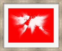 Red and White Radiant World Map Fine Art Print