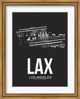 LAX Los Angeles Airport Black Fine Art Print