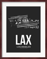 LAX Los Angeles Airport Black Fine Art Print