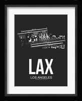 LAX Los Angeles Airport Black Fine Art Print
