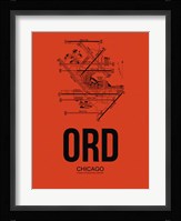 ORD Chicago Airport Orange Fine Art Print