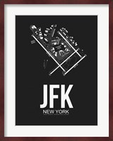 JFK New York Airport Black Fine Art Print