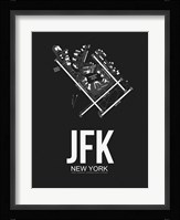 JFK New York Airport Black Fine Art Print