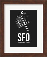 SFO San Francisco Airport Black Fine Art Print
