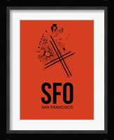SFO San Francisco Airport Orange Fine Art Print