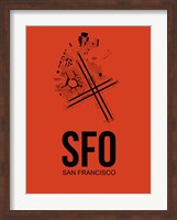 SFO San Francisco Airport Orange Fine Art Print