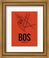 BOS Boston Airport Orange Fine Art Print