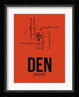 DEN Denver Airport Orange Fine Art Print